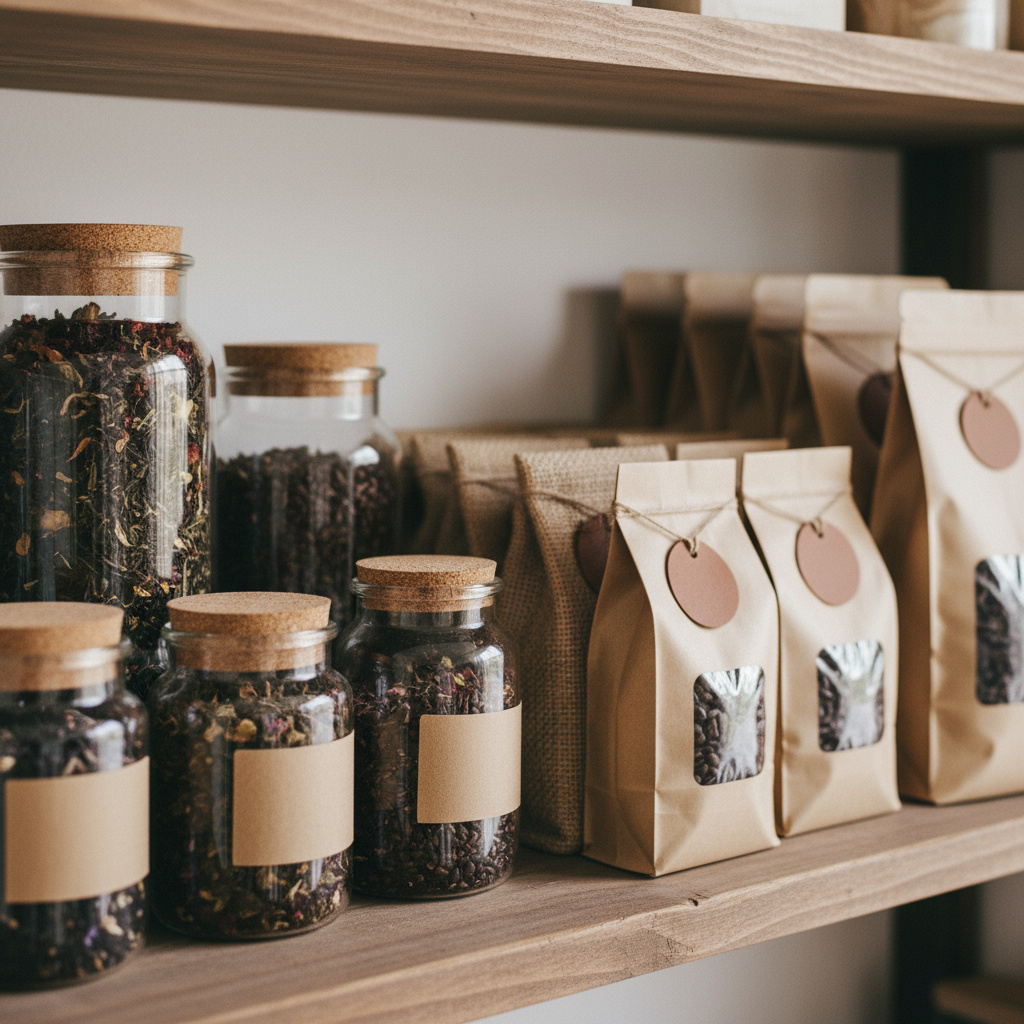 Lose Tees und Single-Origin-Kaffees im Regal